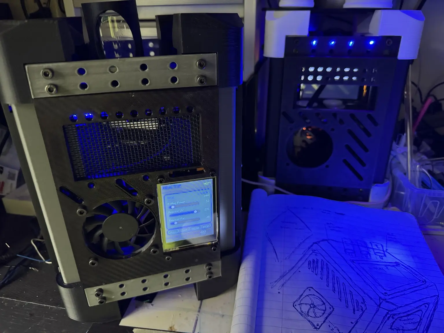 Two MMRS development rigs operating together on the workshop bench