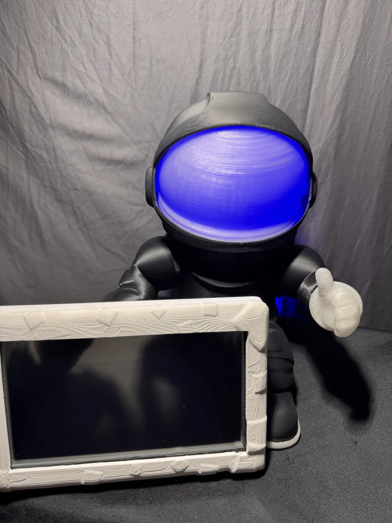 Moon Man prototype using the modular tablet holder